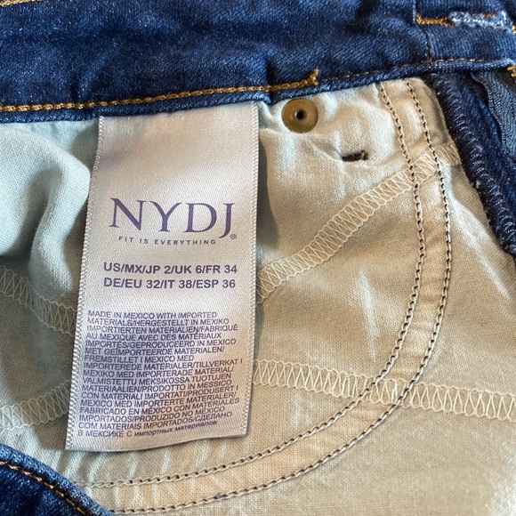 NYDJ jeans in size 2. Ami skinny fit in beautiful blue color. - Picture 5 of 8